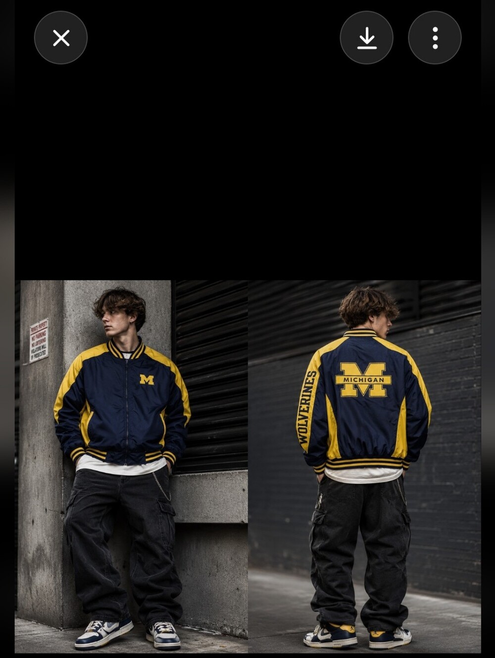 Vintage 90s Michigan Wolverines Windbreaker Jacket XL Navy Yellow NCAA Collegiat